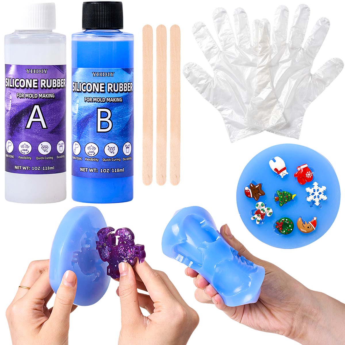 Resin Kit Cast - 118ml/296ml siliconen mal maakset voor DIY