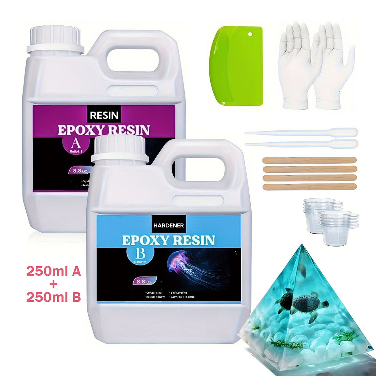 Resin Kit Cast - 125 ml / 250 ml kristalheldere