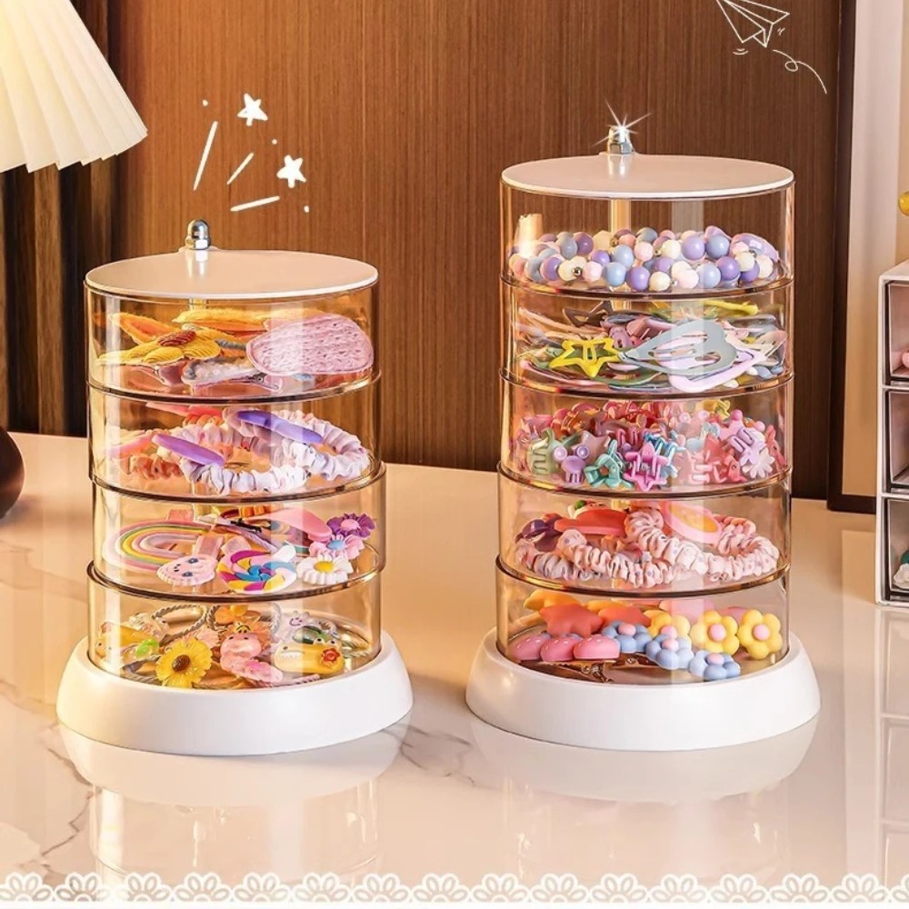 Model Kit Display - 360 graden draaibare transparante haaraccessoire organizer