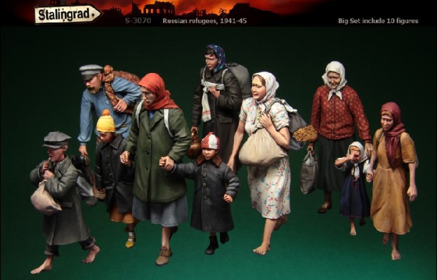 Model Kit Cangdao - 1/35 Modelbouwset Harsenkit Civielen (10 groepen)