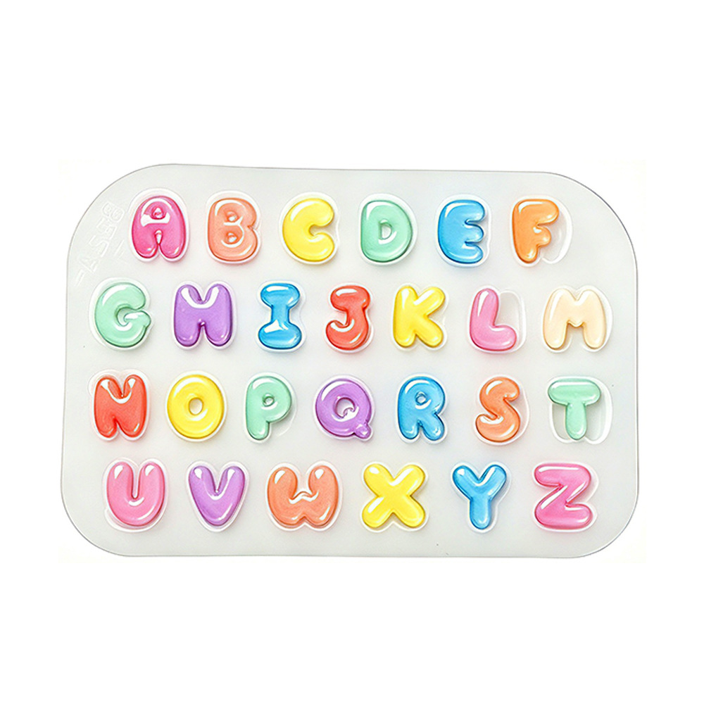 Resin Kit Cast - 2 stuks mini letter siliconen mal