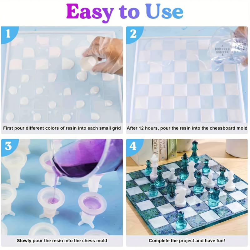 23-delige schaakspel met silic - Resin Kit Cast recensie en prijs