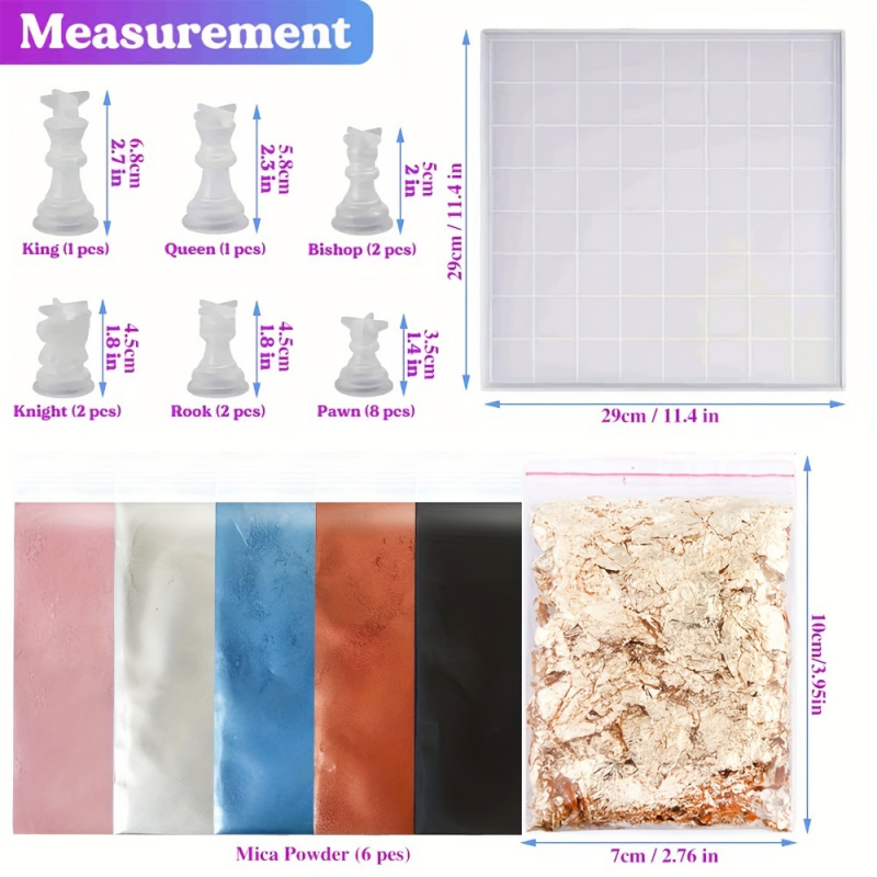 23-delige schaakspel met silic - Resin Kit Cast recensie en prijs